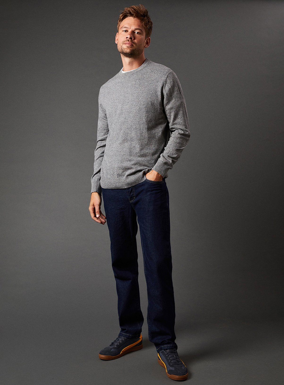 BURTON Grey Cotton Rich Crew Neck Jumper XXL - Image 4 thumbnail